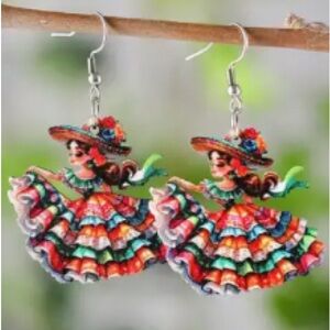 Colorful Fiesta Dancer Earrings